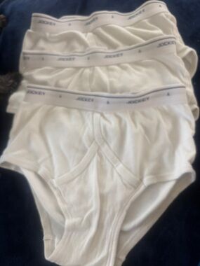 Jockey White Men’s Briefs Pack - White Briefs with Branded Waistband
